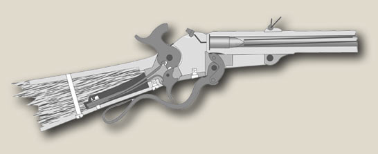 Diagram of a loaded Maynard Carbine