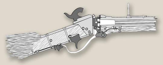 Diagram of a loaded Drop Block Breech